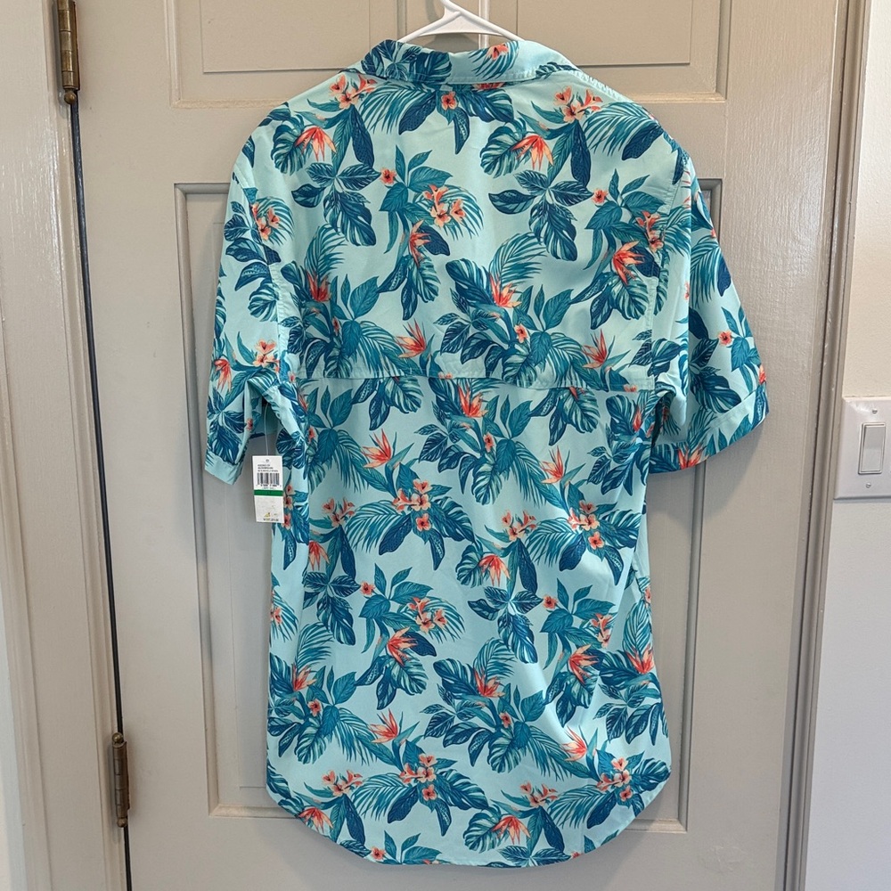 NWT IZOD Saltwater Tropical Floral Shirt Size LT - Picture 9 of 14